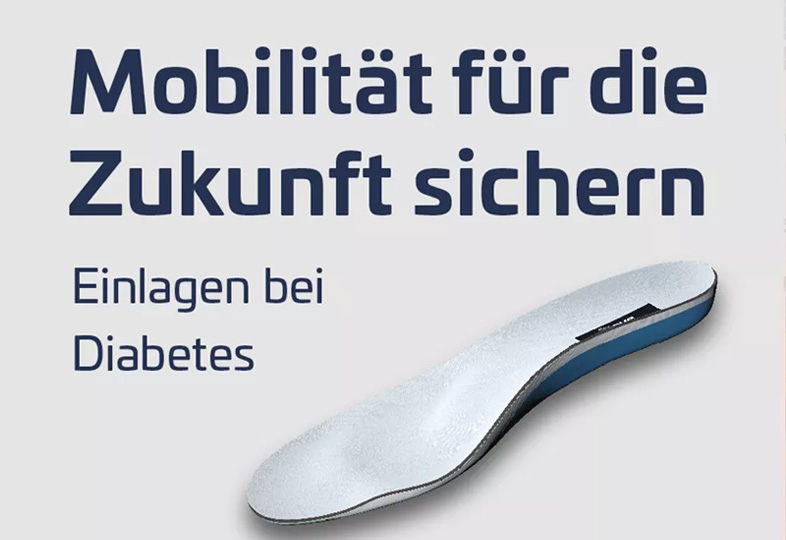 Einlage für Schuhe zur Unterstützung der Mobilität bei Diabetes